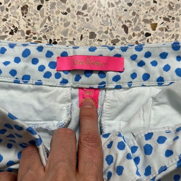 EUC Lilly Pulitzer scallop buttercup shorts Zanzibar blue 00 - Picture 4 of 7